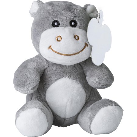 Peluche 'Hippopotame' en polyester Eliana IMPRESSION - détail marquage