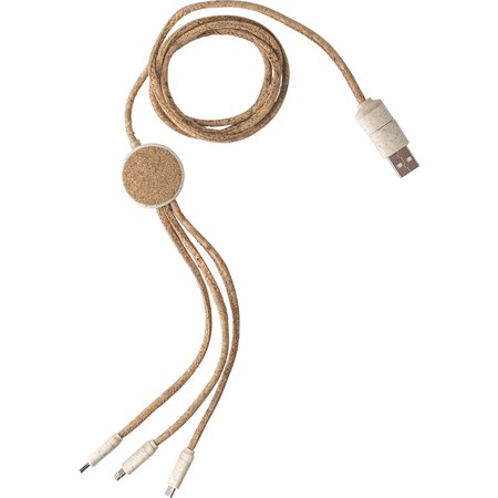 Câble de charge en liège Gemma IMPRESSION - détail marquage