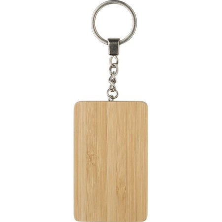 Porte-clés câble de charge en bambou Bianca IMPRESSION - détail marquage