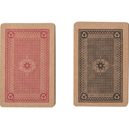 Set de 2 jeux de cartes en carton recyclé Arwen IMPRESSION - détail marquage