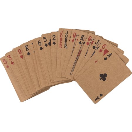 Set de 2 jeux de cartes en carton recyclé Arwen IMPRESSION - variante Brun/Kaki