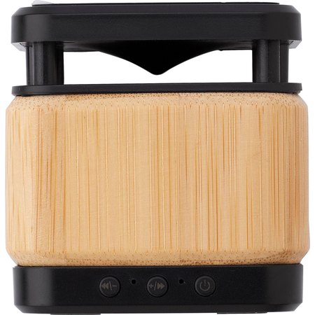 Enceinte et chargeur à induction en bambou Nova IMPRESSION - détail marquage