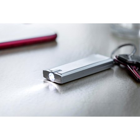 Porte-clés torche en plastique Mitchell IMPRESSION - variante Gris/Argenté