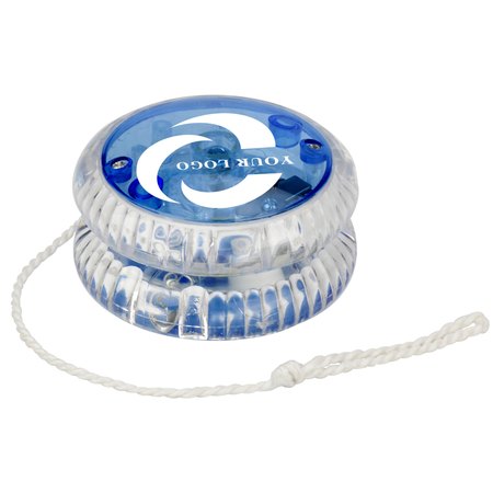 Yoyo lumineux en plastique Esmeralda IMPRESSION - variante Bleu