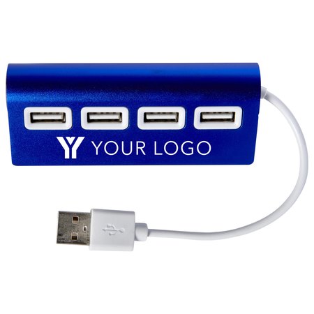 Hub en aluminium de 4 ports USB Leo IMPRESSION - vue packaging