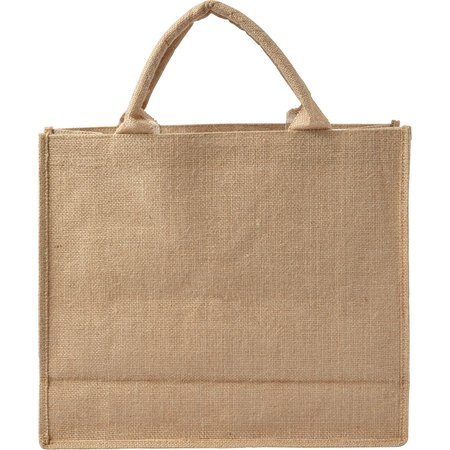 Sac shopping en toile de jute Ridley IMPRESSION - détail marquage