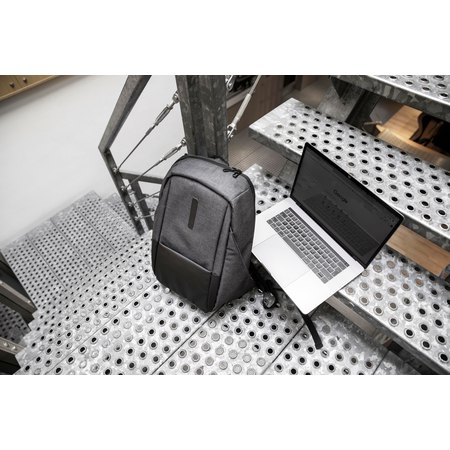 Sac à dos porte-ordinateur en PVC Aliza IMPRESSION - variante Noir