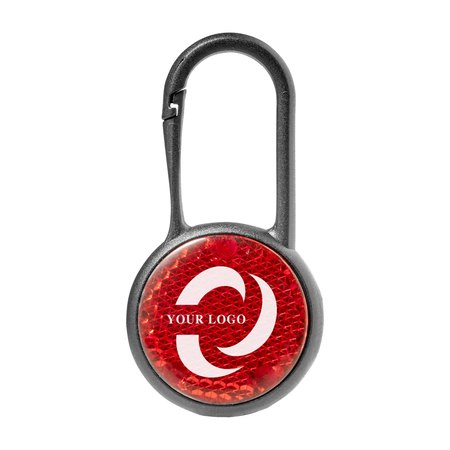 Réflecteur avec mousqueton Zuri IMPRESSION - variante Rouge