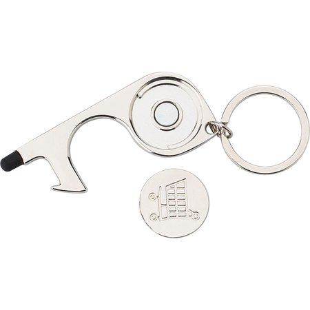 Ouvre-porte en métal avec jeton Alivia IMPRESSION - détail marquage