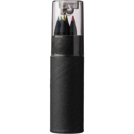 Tube en carton recyclé de 7 crayons Beate IMPRESSION - utilisation