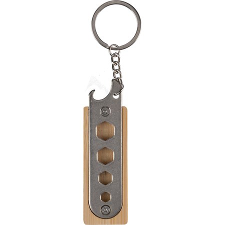 Porte-clés en bambou Klaus IMPRESSION - détail marquage