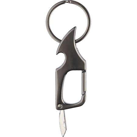 Porte-clés mousqueton en métal Bella IMPRESSION - variante Gris/Argenté