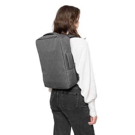 Sac à dos porte-ordinateur en rPET 300D Eulalia IMPRESSION - variante Bleu