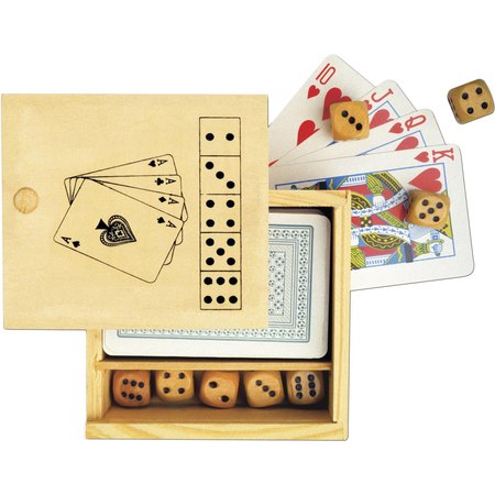 Jeu de 52 cartes et de 5 dés Myriam IMPRESSION - détail marquage