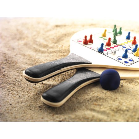 Set de 2 raquettes de plage en bois Colby IMPRESSION - vue packaging