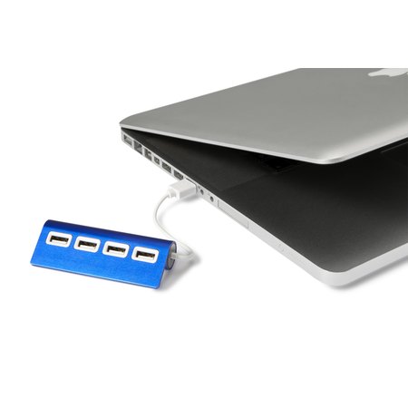 Hub en aluminium de 4 ports USB Leo IMPRESSION - détail marquage