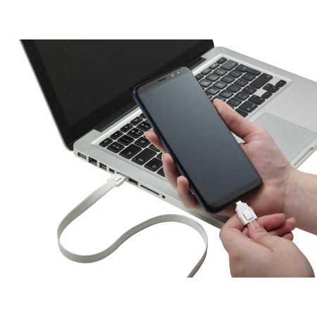 Lanyard comprenant une prise USB Marguerite IMPRESSION - détail marquage