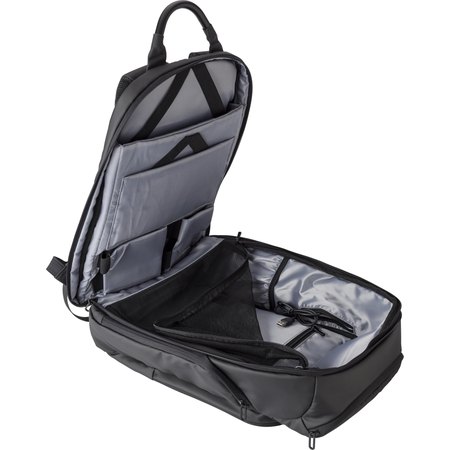Sac à dos porte-ordinateur en PU Rishi IMPRESSION - variante Noir