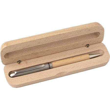 Stylo bille en bois de hêtre Tobias IMPRESSION - détail marquage