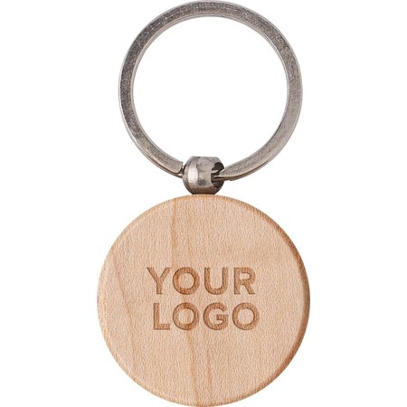 Porte-clés en bois May IMPRESSION - détail marquage