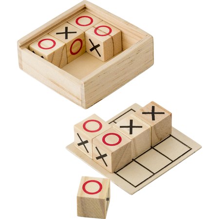 Jeu de morpion en bois Alessio IMPRESSION - vue packaging
