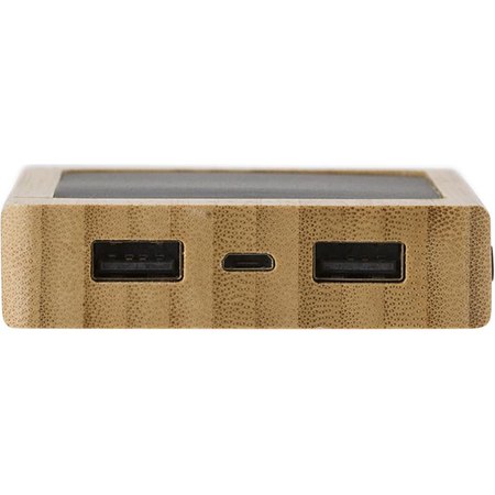 Power bank solaire en bambou, 8 000mAh Joan IMPRESSION - vue packaging