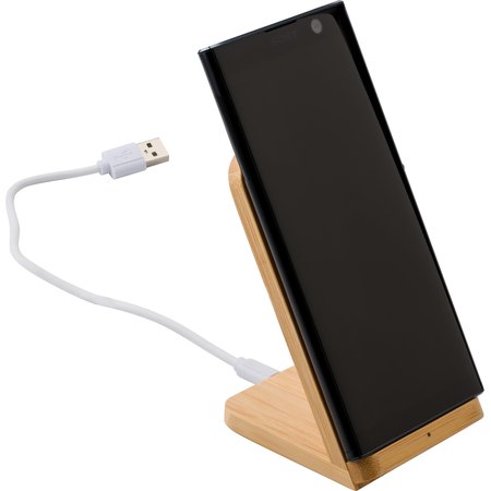Chargeur à induction en bambou Claudie IMPRESSION - vue packaging