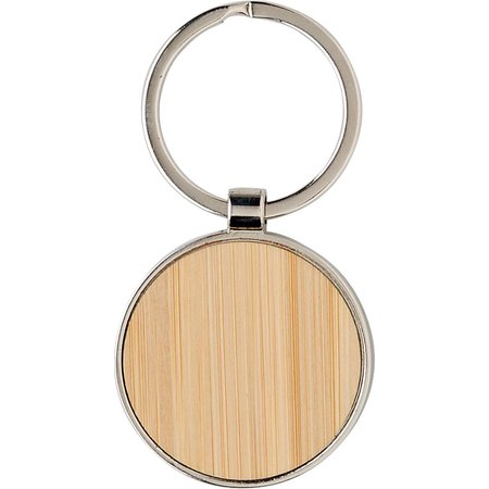 Porte-clés en bambou et métal Tillie IMPRESSION - détail marquage