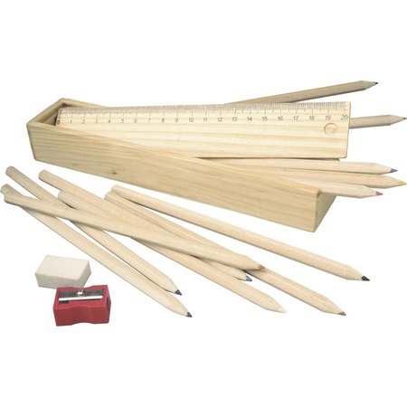 Plumier en bois Carmelita IMPRESSION - détail marquage