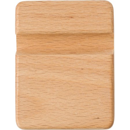 Support de téléphone en bois d'hévéa IMPRESSION - détail marquage