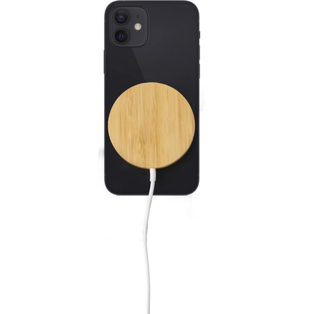 Chargeur à induction en bambou Riaz IMPRESSION - utilisation